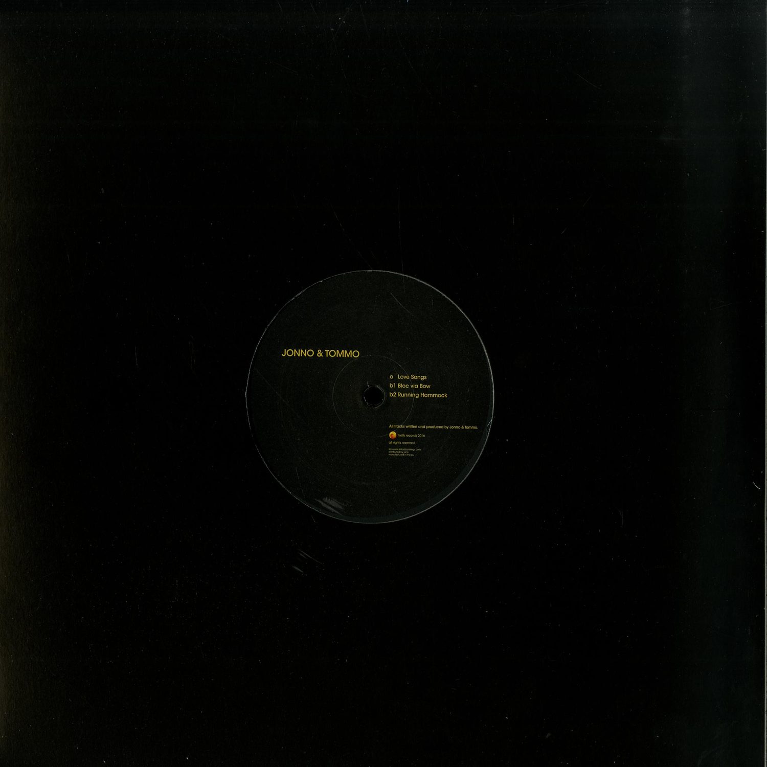 Jonno & Tommo - LOVE SONGS EP
