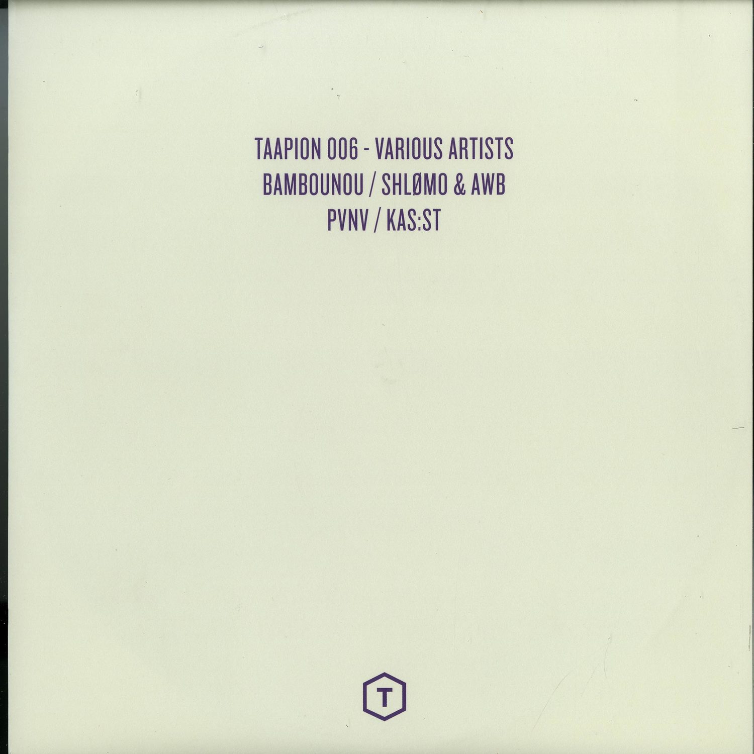 Bambounou / Shlomo & AWB / PVNV / Kas:st - VARIOUS ARTISTS EP
