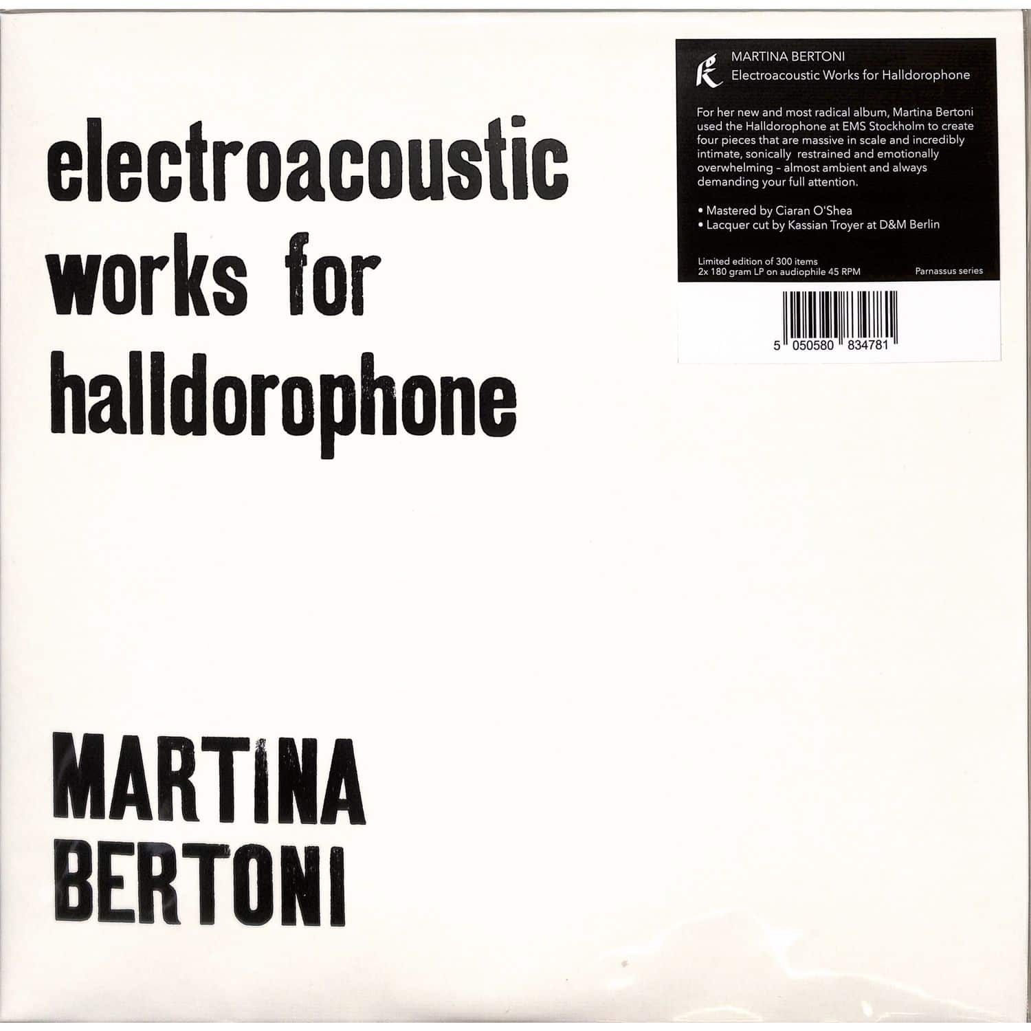 Martina Bertoni - ELECTROACOUSTIC WORKS FOR HALLDOROPHONE 