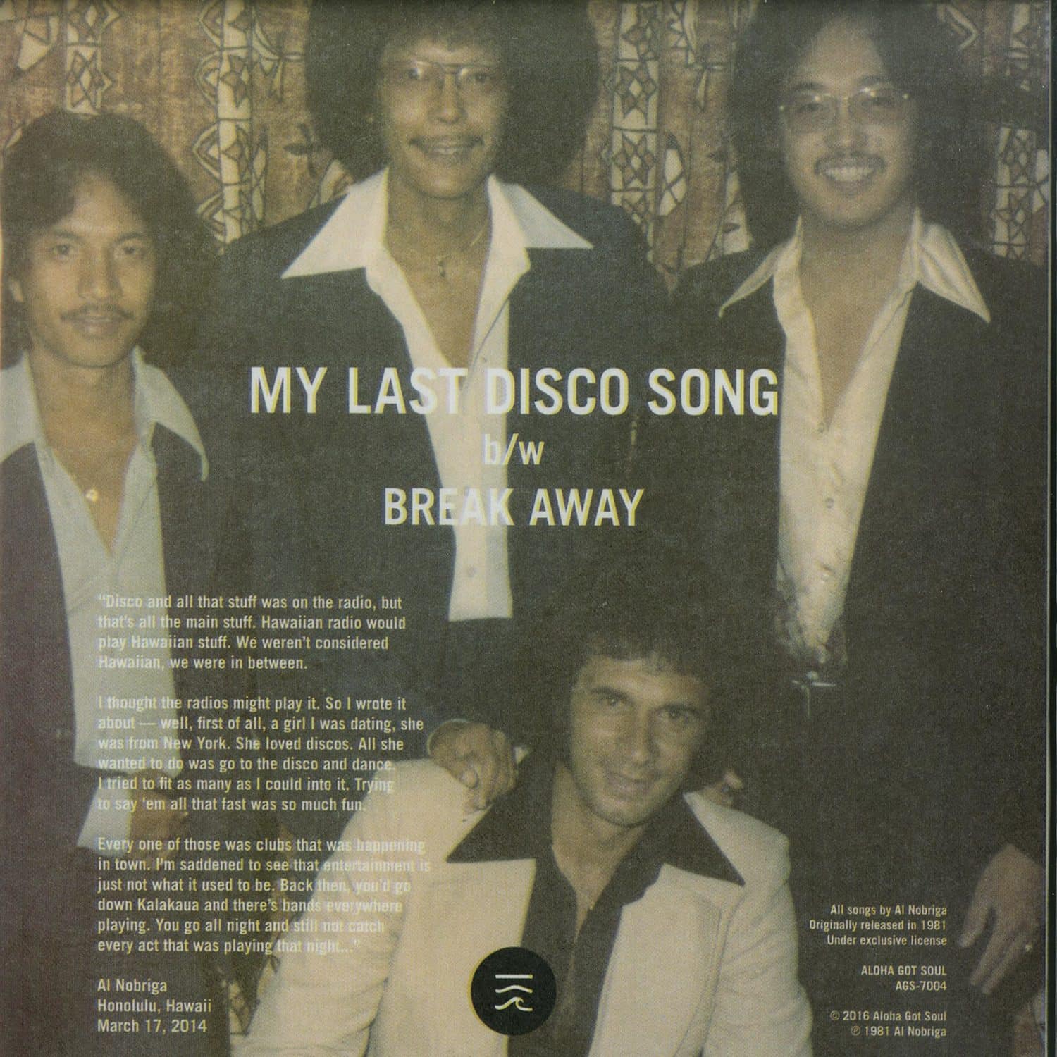 Al Nobriga - MAY LAST DISCO SONG / BREAK AWAY 
