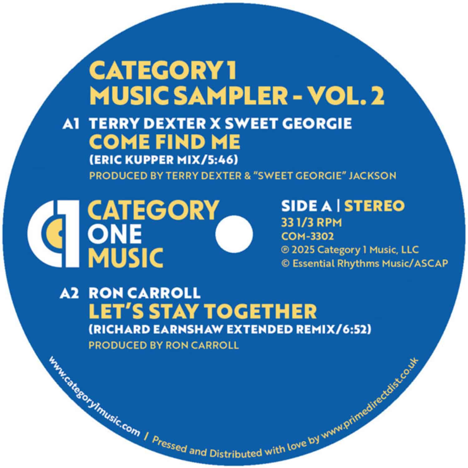 Terry Dexter / Ron Carroll / Ed Ramsey / Eric Kupper - CATEGORY 1 MUSIC SAMPLER - VOL. 2