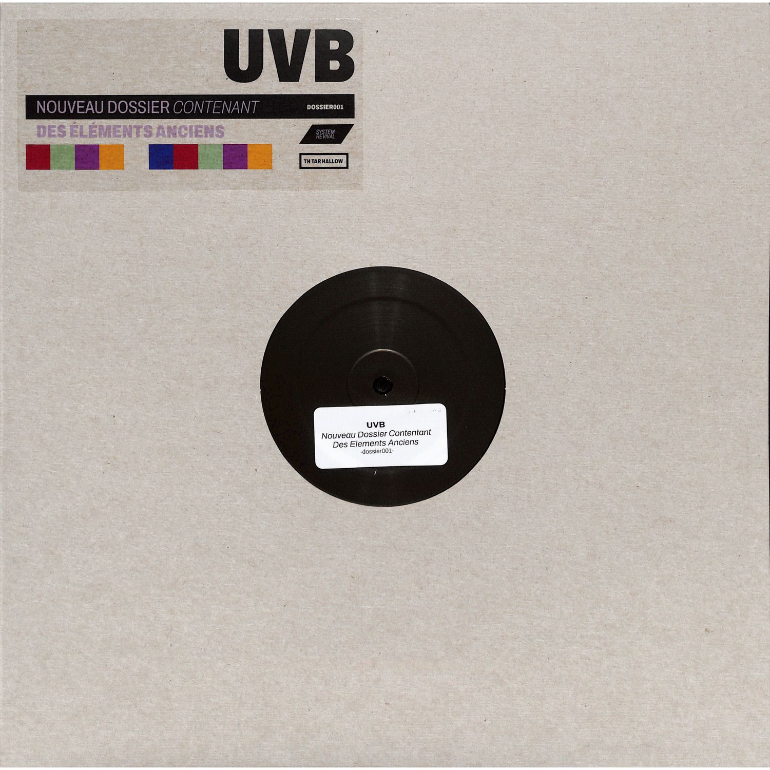 UVB - NOUVEAU DOSSIER CONTENANT DES ELEMENTS ANCIENS