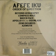 Back View : Afefe Iku - ORDER OF DIRECTION (2X12 INCH LP) - Yoruba Records / YSD62