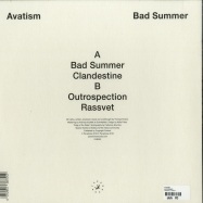 Back View : Avatism - BAD SUMMER - Parachute / PAR020