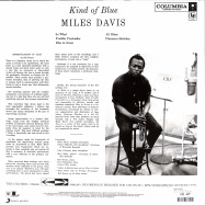 Back View : Miles Davis - KIND OF BLUE (CLEAR LP) - Sony Music / 19439802191