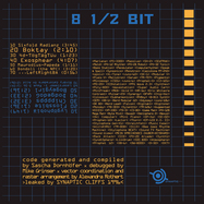 Back View : pdqb - 8 1/2 BIT (LP, ORANGE, BLUE AND WHITE SMASHED VINYL) - Synaptic Cliffs / SC003