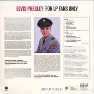 Back View : Elvis Presley - FOR LP FANS ONLY (180 gram) - Wax Time / 772079772079