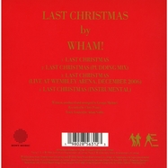 Back View : Wham! - LAST CHRISTMAS - Sony Music Catalog / 19802856312