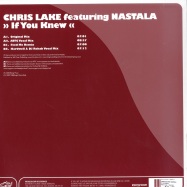 Back View : Chris Lake feat Nastala - IF YOU KNEW - Milk & Sugar / Milk1186