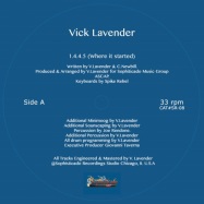 Back View : Vick Lavender - 1.4.4.5 - Sophisticado Recordings / SR08