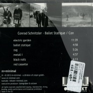 Back View : Conrad Schnitzler - BALLET STATIQUE (CON) (CD) - M=Minimal / MM-004 CD