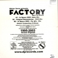Back View : Olivier Verse - FACTORY: 2003 IN SPACE - Dub Plate Records / dp02