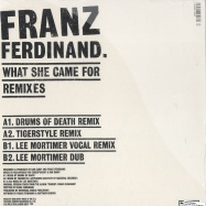Back View : Franz Ferdinand - WHAT SHE CAME FOR REMIXES - Domino Recording / RUG326T