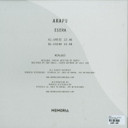 Back View : Arapu - ESERA (VINYL ONLY, 180GRAM) - Memoria Ltd / MEML003
