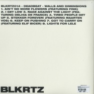 Back View : Deadbeat - WALLS AND DIMENSIONS (3X12 LP) - BLKRTZ 014 LP