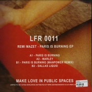 Back View : Remi Mazet - PARIS IS BURNING (MAN POWER REMIX) - Love Fever / LFR011