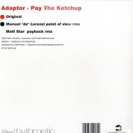 Back View : Adaptor - PAY THE KETCHUP - Rhythmetic09
