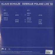 Back View : Klaus Schulze - DZIEKUJE POLAND LIVE 83 (180G 2X12 LP + MP3) - Universal / 5790340