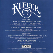 Back View : Kleeer - TONIGHTS THE NIGHT (GOOD TIME) / OPEN YOUR MIND - Groovin / GRWB-1209