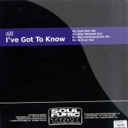 Back View : DJ B - I HAVE GOT TO KNOW - Soulfuric Trax / SFT0045