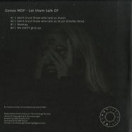 Back View : Gonzo MDF - LET THEM TALK EP - Counterweight / CWT002
