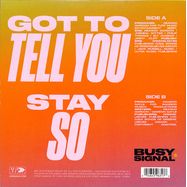 Back View : Busy Signal - GOT TO TELL YOU/STAY SO (7 INCH) - VP / VP9631