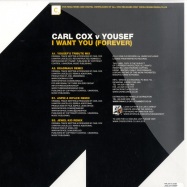 Back View : Carl Cox vs. Yousef - I WANT YOU (FOREVER) - Cr2 Records / 12c2068