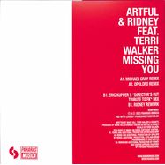 Back View : Artful & Ridney ft. Terri Walker - MISSING YOU - SoSure Music / SSMPM001