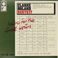 Back View : Clarke-Boland Sextett - MUSIC FOR THE SMALL HOURS (LP) - P-Vine / PLP7423