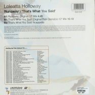 Back View : Loleatta Holloway - RUNAWAY / THATS WHAT YOU SAID - Salsoul / salsa12005
