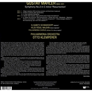 Back View :  Otto Klemperer / E. Schwartzkopf / Rssl-Majdan / POL - SINFONIE 2 (AUFERSTEHUNGSSINFONIE) (2LP) - Warner Classics / 505419747876
