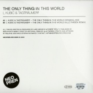 Back View : L Kubic & Tagtraeumer - THE ONLY THING IN THIS WORLD (ALLE FARBEN REMIX) - Neopren / neo025