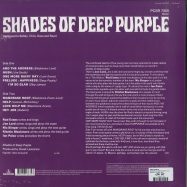 Back View : Deep Purple - SHADES OF DEEP PURPLE (LP) - Parlophone / 825646138357