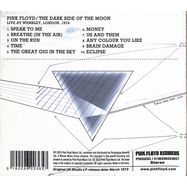 Back View : Pink Floyd - THE DARK SIDE OF THE MOON (LIVE AT WEMBLEY 2023 Master) (CD) - Parlophone Label Group (plg) / 9029620365