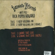 Back View : Rick Poppa Howard - KEEP HOLDIN ON - Intimate Friends / MATE 012