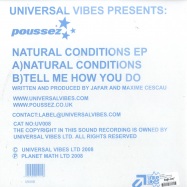 Back View : Poussez - NATURAL CONDITIONS - Universal Vibes / uv008