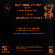 Back View : TSR and Joseph Garber - PRIVATE PEOPLE - Jack Trax On Wax / JACK001