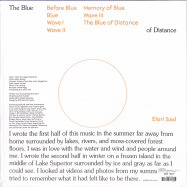 Back View : Elori Saxl - THE BLUE OF DISTANCE (LTD CLOUDY CLEAR LP + MP3) - Western Vinyl / WV211LP / 00143613
