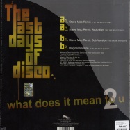 Back View : Last Days Of Disco - WHAT DOES IT MEAN 2 U - Nets Work International / nwi200