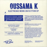 Back View : Oussama K - ELECTRONIC WORK ON RHYTHM EP - That Place / TPL008