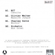Back View : B27 Aka Charles Davos / Olivier Weiter & - BAR27 EP - Klopfgeist Records / b27-01