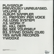 Back View : Playgroup - PREVIOUSLY UNRELEASED VOLUME 2 - Yes Wave / YW002X
