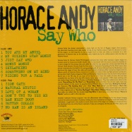 Back View : Horace Andy - SAY WHO (LP) - Kingston Sounds / kslp041 / 974071