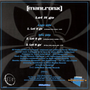 Back View : Mantronik - LET IT GO - Black Rhythm Records / BRRC001
