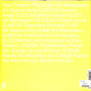 Back View : Rian Treanor - FILE UNDER UK METAPLASM (LP) - Planet Mu / ZIQ420X