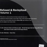 Back View : V/A - REFUSED & REVINYLIZED VOLUME 1 - R&R01