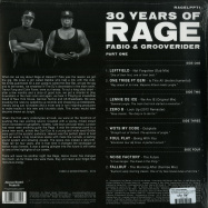 Back View : Fabio Grooverider - 30 YEARS OF RAGE PART 1 (LIMITED CLEAR VINYL, 2LP) - Above Board Projects / RAGELPPT1LTD