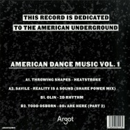 Back View : Various Artists - AMERICAN DANCE MUSIC VOL. 1 - Argot / ARGOTADM01