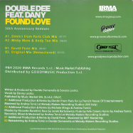 Back View : Double Dee ft. Dany - FOUND LOVE 30TH ANNIVERSARY REMIXES (YELLOW VINYL) - Irma Records / ICP 350