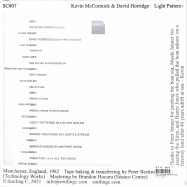 Back View : Kevin McCormick & David Horridge - LIGHT PATTERNS (LP) - Smiling C / SC#07